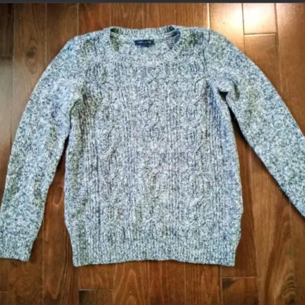 Tommy Hilfiger Double L Cable Knit Sweater with Crew Neck - Women's XS